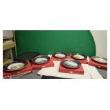 6) Spode Decorative Plates Made in England