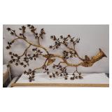 MCM Gold Finished Metal Wall Sculpture