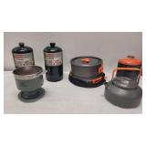 Coleman Propane Tanks, Mess Kit & Teapot