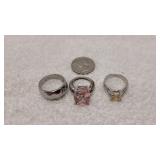 3) Great Fashion Rings (see description for sizes)