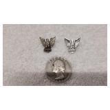 VTG Boy Scouts of America Winged Eagle Silver Pins