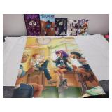 Gtaohic novels, mangas, and a poster