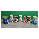 Vintage collectible cans some full some empty