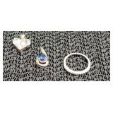 2) 925 Pendants & Rimg Size 7
