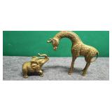 Two brass figurines