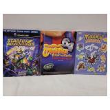 Gaming magazines, pokemon sticker book