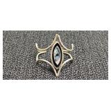 Mexican Silver Inlaid Bracelet (breaken weld)
