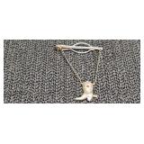 Southwestern-Style Tie Clip 10k Gold