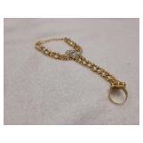 Gold Plated Indian hathphool hand harness