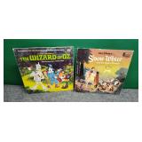 2 Walt Disney vinyl record Snow White wizard of Oz