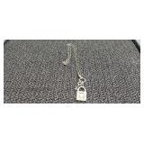 Sterling Silver Lock & Key Necklace