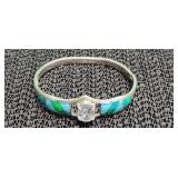 Sterling Silver Hinged Bangle Bracelet