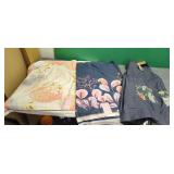 2) Aprons & 2) Large Piece of Fabric