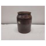 Antique Brown Glazed Stoneware Crock