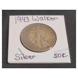 1943 Walking Liberty Silver Half Dollar