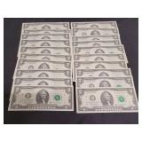 20) 2017 A  Sequential Two Dollar Bills