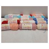 15) Rolls of Assorted Colored Yarn