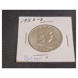 1958 D   Franklin Silver Half Dollar