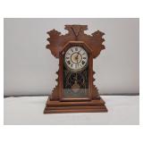 Antique Wooden Mantel Clock