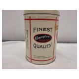 Vintage marshmellow tin, vintage stoneware crock