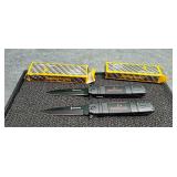 Two 3 1/2  inch Blade Belt Knives