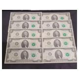 10) 2017 A  Sequential Two Dollar Bills