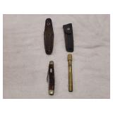 Pocket diamond sharpening rod, pocket knife