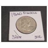 1962 D   Franklin Silver Half Dollar