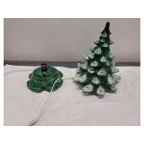 Green ceramic Christmas tree