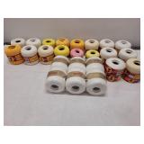 24) Rolls of Assorted Colored Crochet Thread