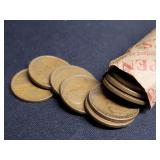 Roll of 50 Wheat Pennies