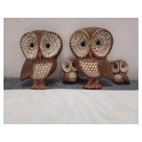 Vintage wooden owl wall decorations