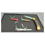 3) Vintage Pocket Knives & 1) Multi-Tools