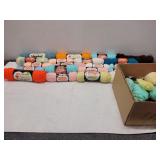 Assorted Rolls of Colored Yarn
