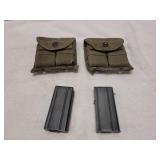 Double pocket magazine pouches with magazines