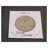 1942 S  Walking Liberty Silver Half Dollar