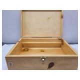 Pine wood storage box