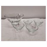 Vintage Clear Glass Popcorn Serving Bowls