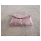 Small Pink Satin Jewelry Pouch