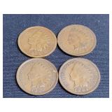 4) Indian Head Pennies  1901, 1902, 1903 & 1904