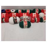 Assorted rolls/spools of colored string/yarn