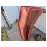 Heavy Duty Red Steel Automotive Service Ramps