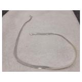 Silver band necklace 925 19.75in
