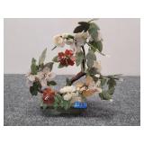 Vintage chinese hardstone and jade bonsai tree