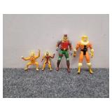 Sabertooth/assorted action figures