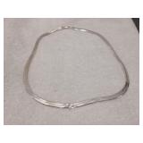 Silver band necklace 925 19.75in