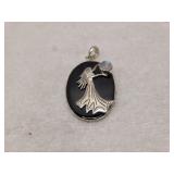 Sterling silver lady of the night necklace