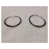 Vintage Iridescent coated hoop earrings