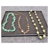 Assorted gemstone necklaces
