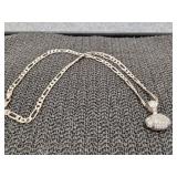 Iced football chain link necklace